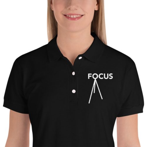 Focus Embroidered Polo - Women's - Black