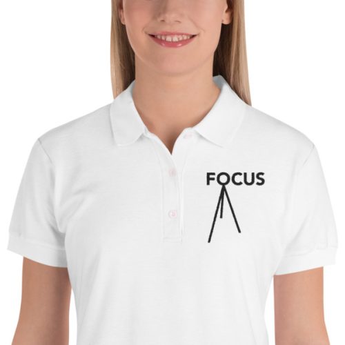 Focus Embroidered Polo - Women's - White