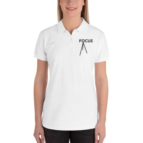 Focus Embroidered Polo - Women's - White - Image 2