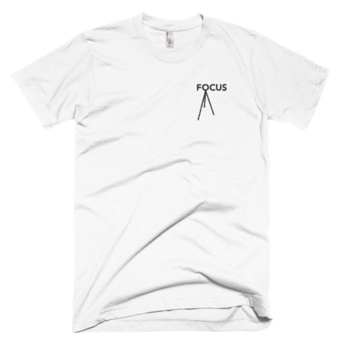 Focus Embroidered T-Shirt – Unisex – White